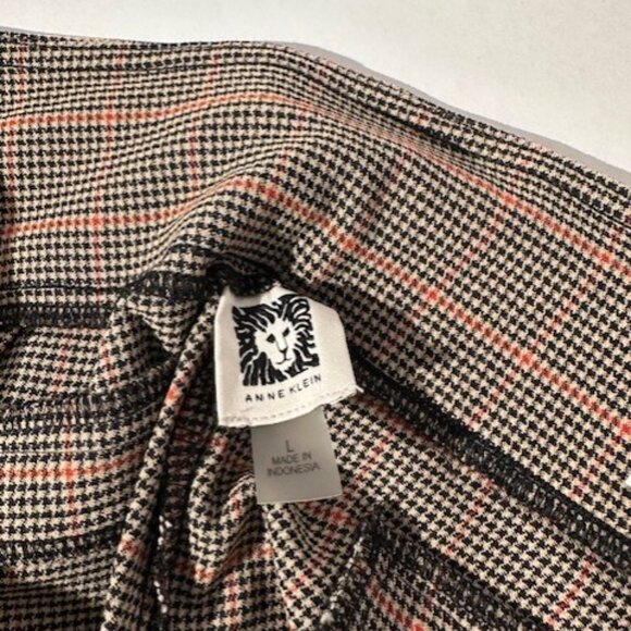 NWT Anne Klein Dressy Slim Ankle Houndstooth Pants Size L - Picture 4 of 12